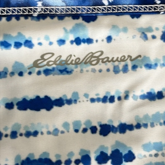 Eddie Bauer Girls 10/12 Reversible Tankini Swimsuit 2PC Blue Heart Set EUC - Picture 9 of 10